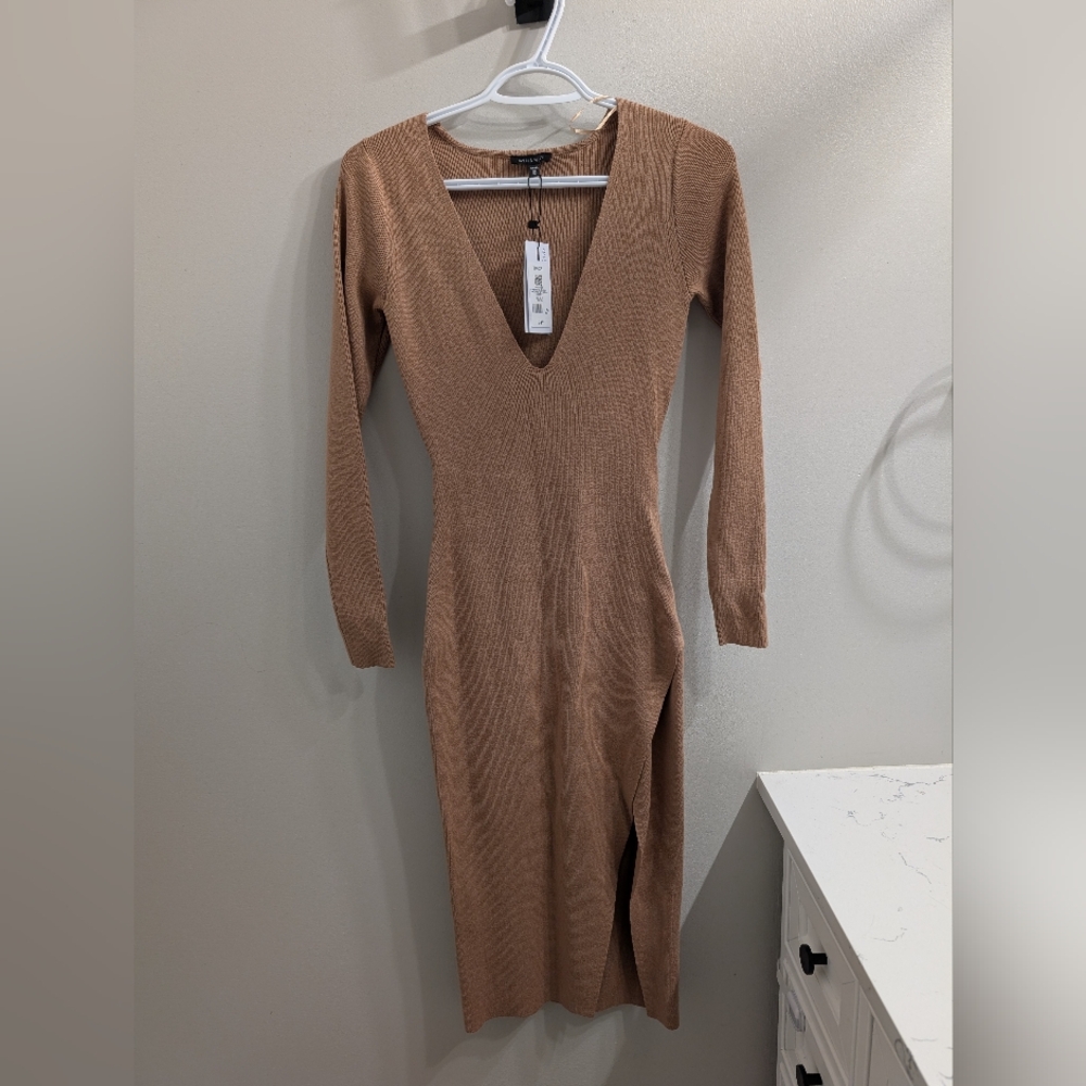 Dynamite Tan Knit Dress